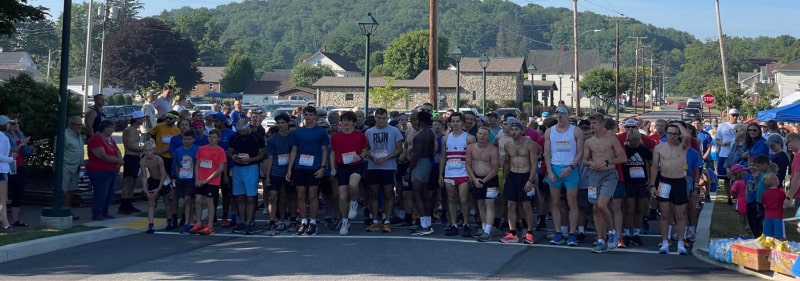 345 participants lined up to race at Brockway’s 4th of July